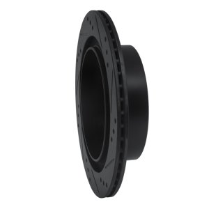 Infiniti M45 Brake Rotor (1) - Rear Left - R1 Concepts - Drilled & Slotted - Black - `02-`06